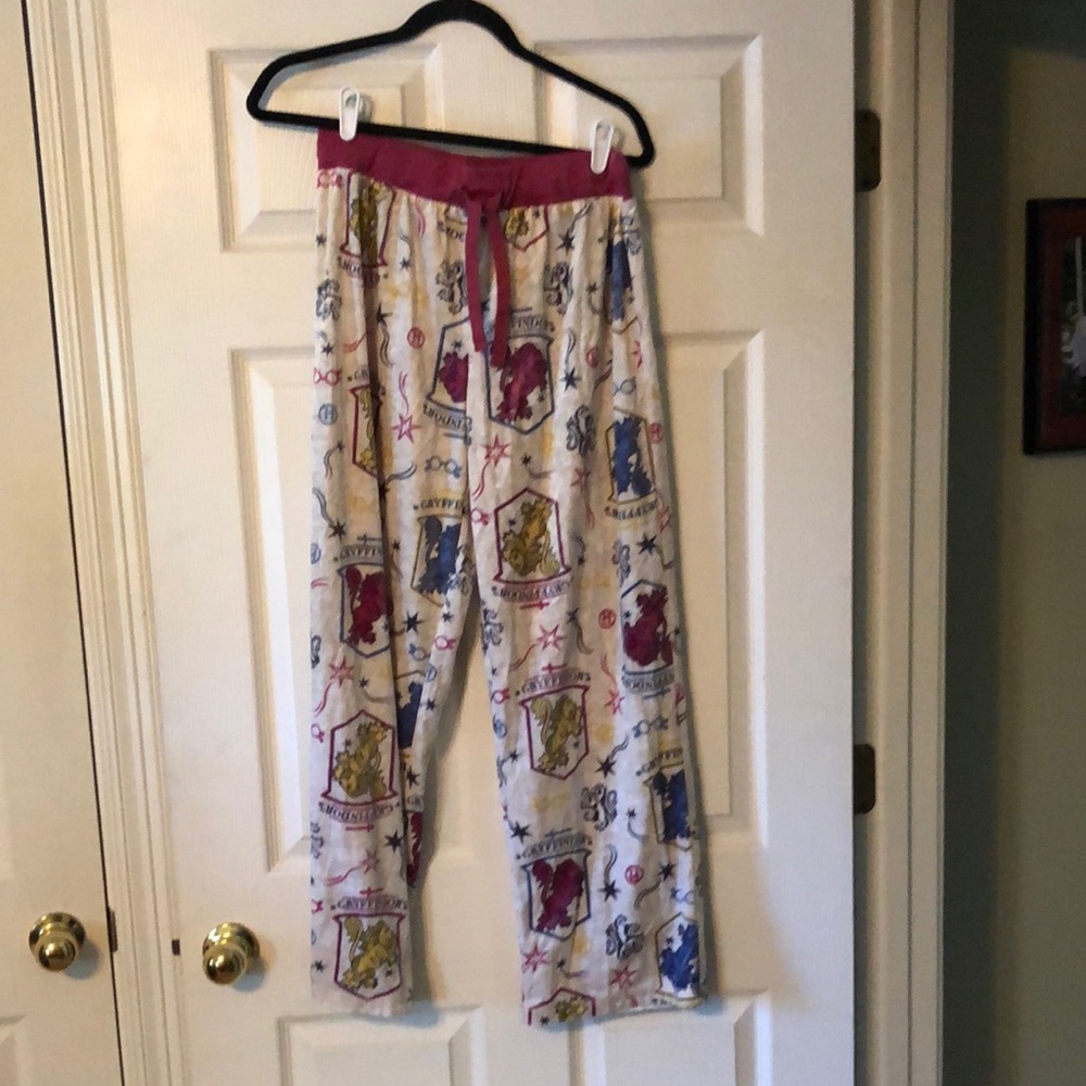Harry Potter velvet like Gryffindor long lounge pants Sz large